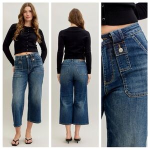 🦄 Judy Blue Wide Crop Denim